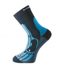 Progress Merino černá/modrá/šedá turistické ponožky s Merinem  | 35-38