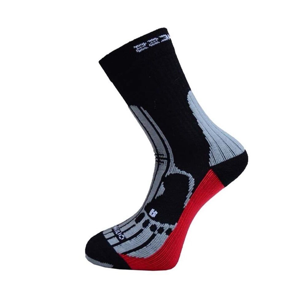 Tazz-Sport - Progress Merino černá/šedá/červená turistické ponožky s Merinem